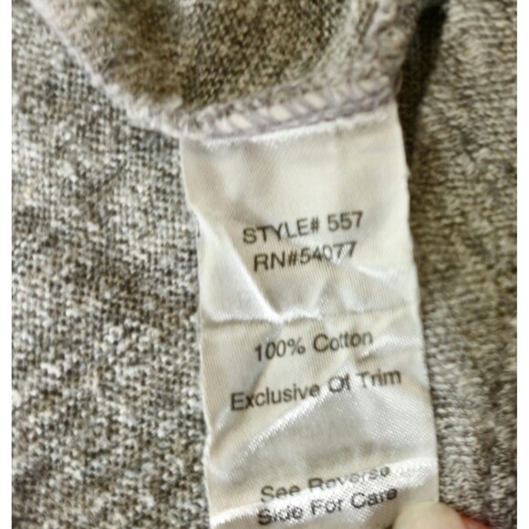 CAbi 100% Cotton Knit Tank Top Gray Chiffon Stripe Racerback Style 557 Size S - Picture 8 of 8